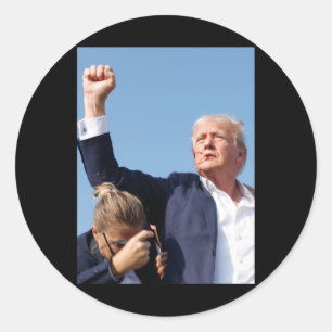 Imaging Shooting A Man And Trump Stands There Unfa Classic Round Sticker