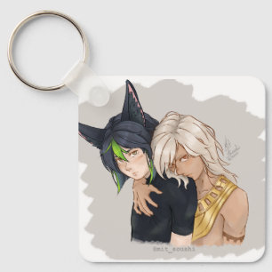 Imam Fanart Cyno and Tighnari of Genshin Impact ga Keychain