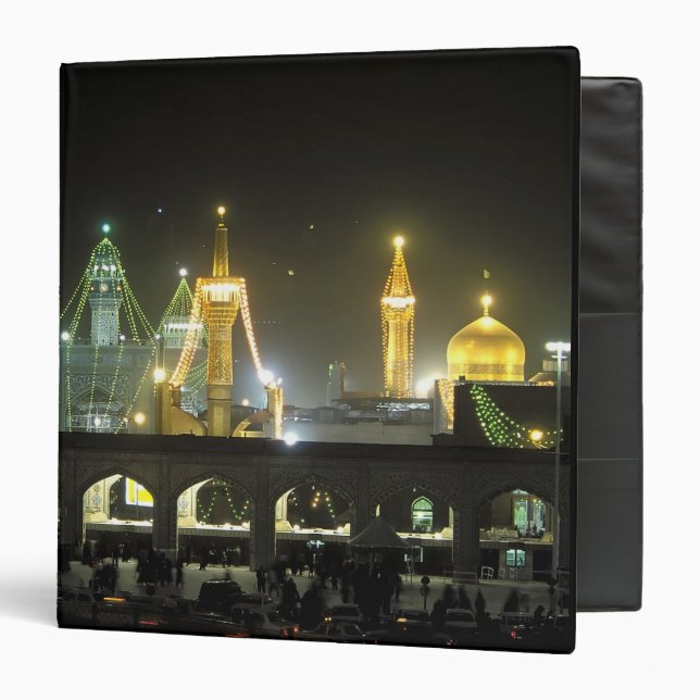 Imam Reza Shrine Complex at night, Mashhad, Binder (Front/Inside)