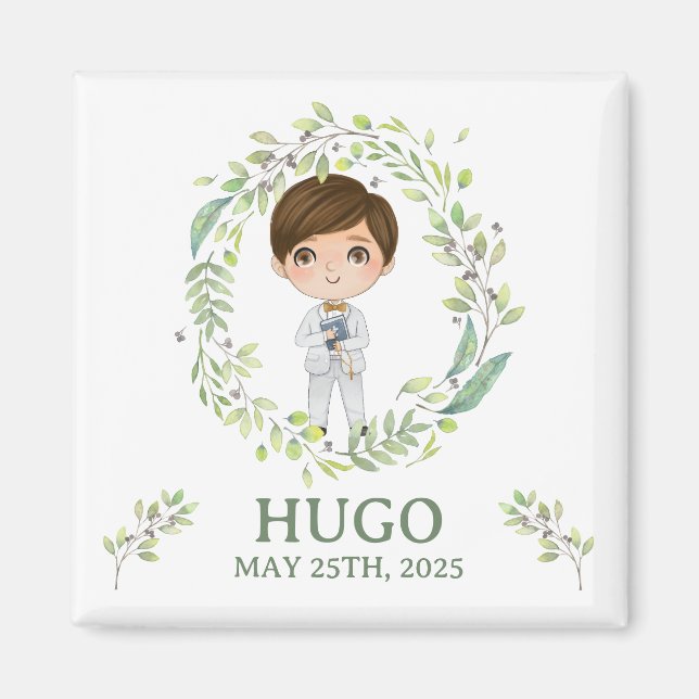 Imán cuadrado Primera Comunión HUGO Magnet (Front)