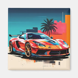 iman sports car #5 magnet