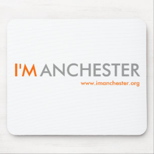 I'Manchester mouse mat (white)