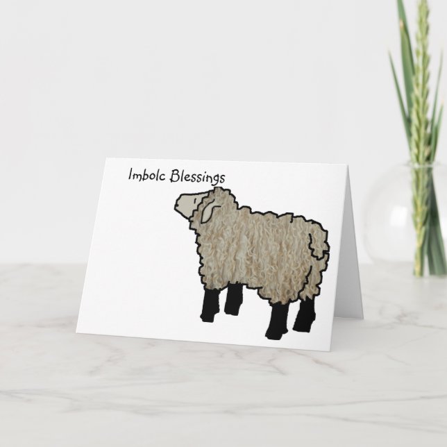 Imbolc Blessings Holiday Card (Front)