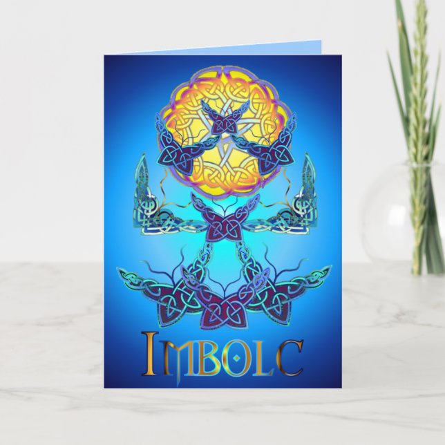 Imbolc Butterflies Blank Greeting Card (Front)