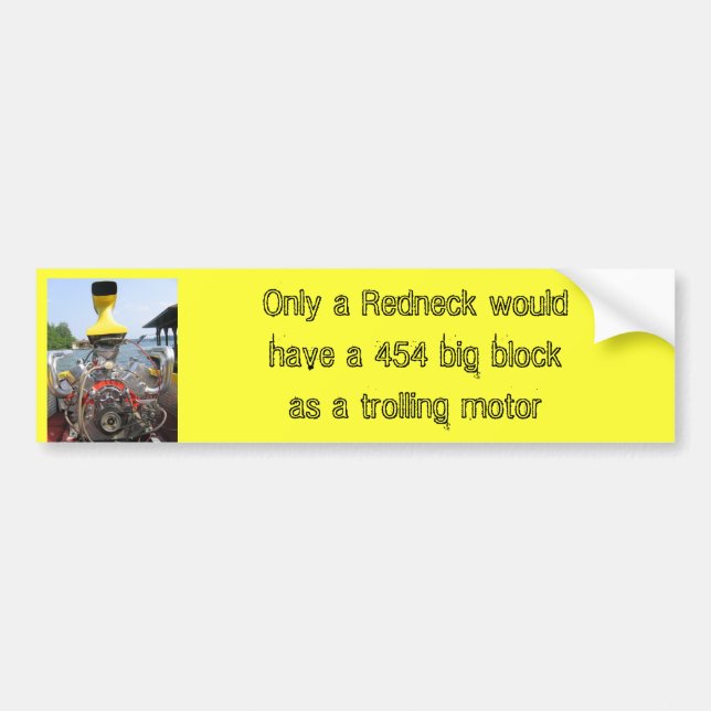 IMG_7191, Only a Redneck would have a 454 big b... Bumper Sticker (Front)