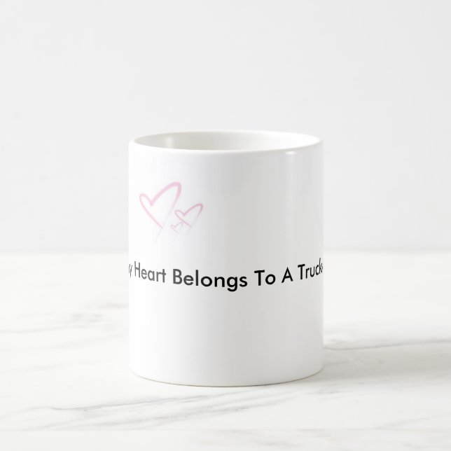 img-thing, My Heart Belongs To A Trucker Coffee Mug (Center)