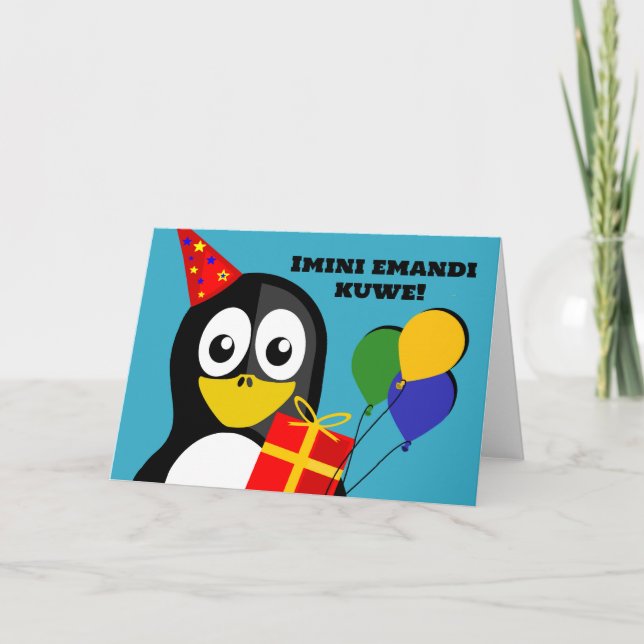 Imini emandi kuwe Birthday Wishes in Xhosa Card (Front)