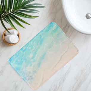 Imitation Beach Sand Under Clear Water Anime Style Bath Mat