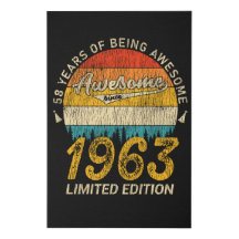 62 ans 1963 Retro Awesome 62e anniversaire Cadeau