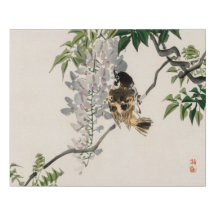 Bruant sur une branche par Kōno Bairei