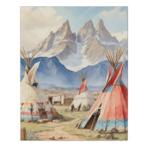 Chemise vintage d'art occidental amérindien Tipi
