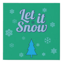 Christmas Faux Wrapped Canvas Print