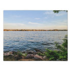 Coucher de soleil au bord du lac