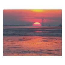 Coucher de soleil sur la côte