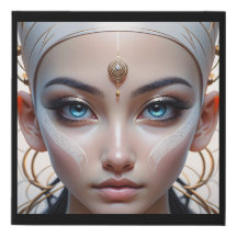 Déesse blanche et or Portrait Zen