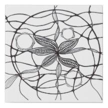 Diseño zen abstracto en blanco y negro