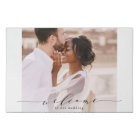 Élégante calligraphie Mariage photo Bienvenue