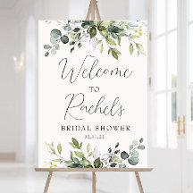 Eucalyptus Fête des mariées Affiche de bienvenue