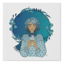 Feuilles d'hiver bleu