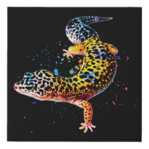 Gardien de reptiles d'aquarelle Leopard Gecko