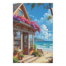 Illustration de coin de lecture estivale de la lib