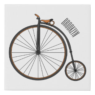 Imitation Canevas Illustration de la bande dessinée de vélo à grande
