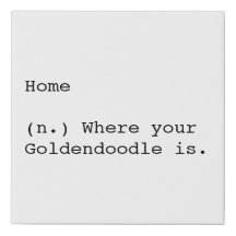 La maison est où votre Goldendoodle est