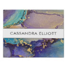 Marbré Multicolore & Or Abstrait Liquid Art