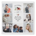 Meilleure grand-mère | Burgundy Boho Floral Photo