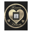 Mémorial photo avec un coeur d'or