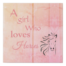 Une fille qui aime les chevaux Typographie rose