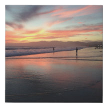 Venice Beach Sunset Père Noël Monica Ferris Wheel