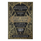 Vintage Black & Gold Art Déco Invitations de maria