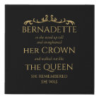 Vous Êtes Queen Elegant Moderne Typog Black Gold N