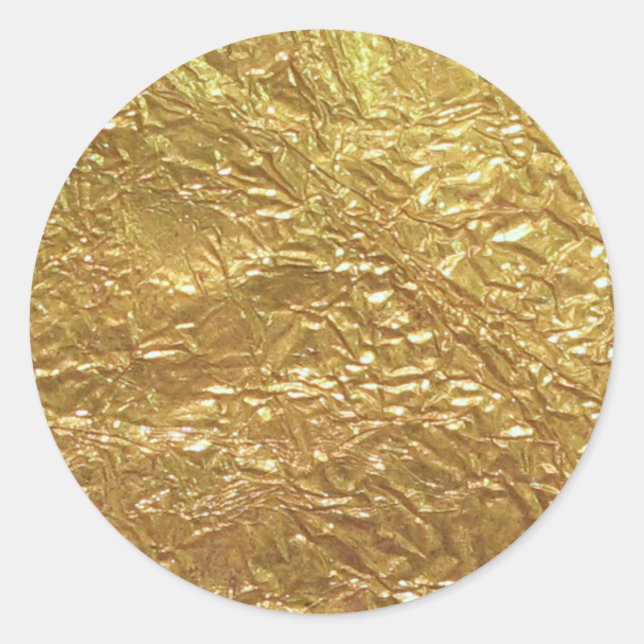 Imitation Gold Leaf Classic Round Sticker (Front)