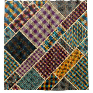 Imitation of indian patchwork pattern with texture