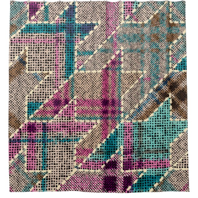 Imitation of indian patchwork pattern with texture (Front)