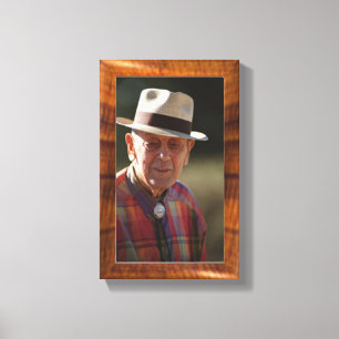 Imitation wood border for 8x10 photo canvas print