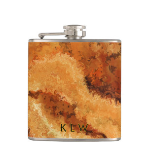 Imitation Woodgrain Burel Personalized  Hip Flask