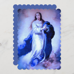 Immaculate Conception Blue with Memorare Holiday Card