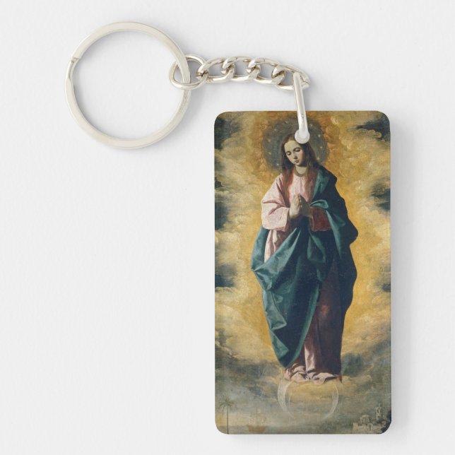 Immaculate Conception by Zurbarán Keychain (Front)