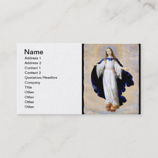 Immaculate Conception Cloud and Cherub - Zurbaran Business Card