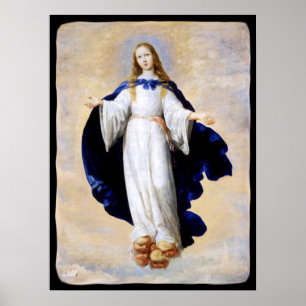 Immaculate Conception Cloud and Cherub - Zurbaran Poster