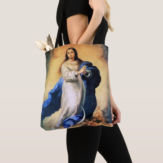 Immaculate Conception Gold Tote Bag (Close Up)
