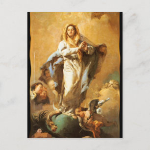 Immaculate Conception with Cherubs - Tiepolo Postcard