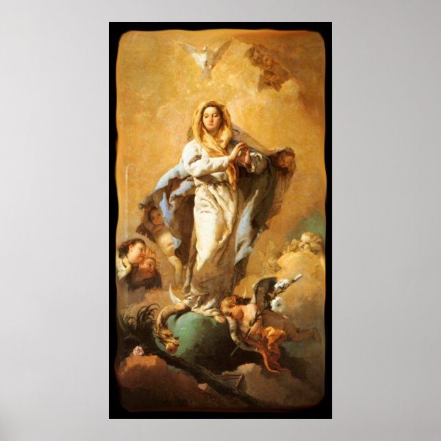 Immaculate Conception with Cherubs - Tiepolo Poster (Front)