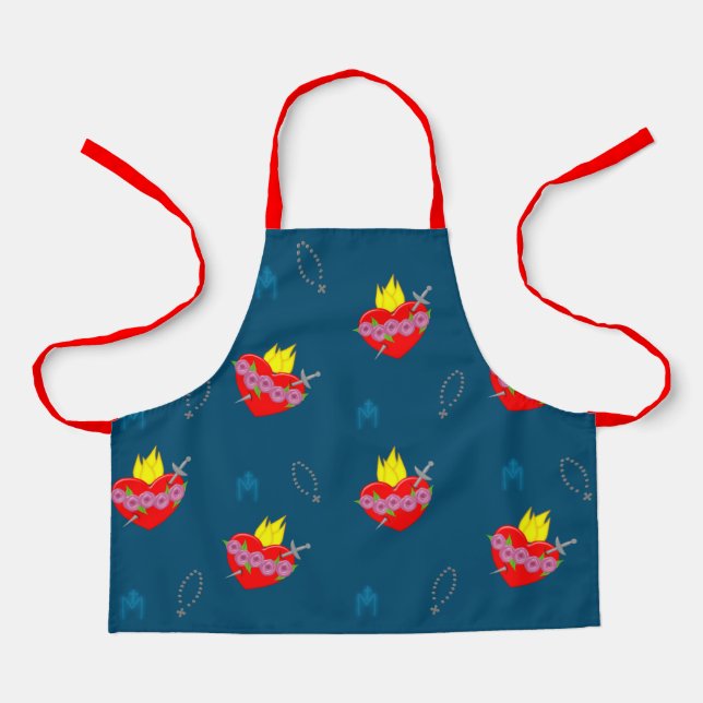 Immaculate Heart Blue Apron (Front)