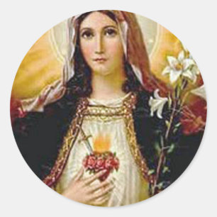 Immaculate heart of holy virgin Mary,mother of GoD Classic Round Sticker
