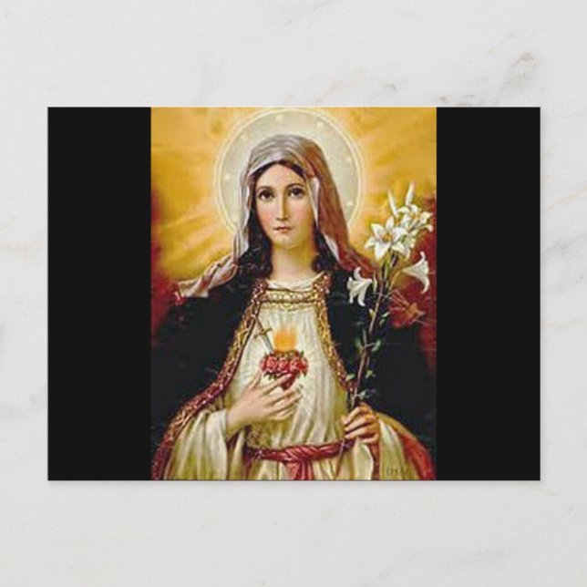 Immaculate heart of holy virgin Mary,mother of GoD Postcard (Front)