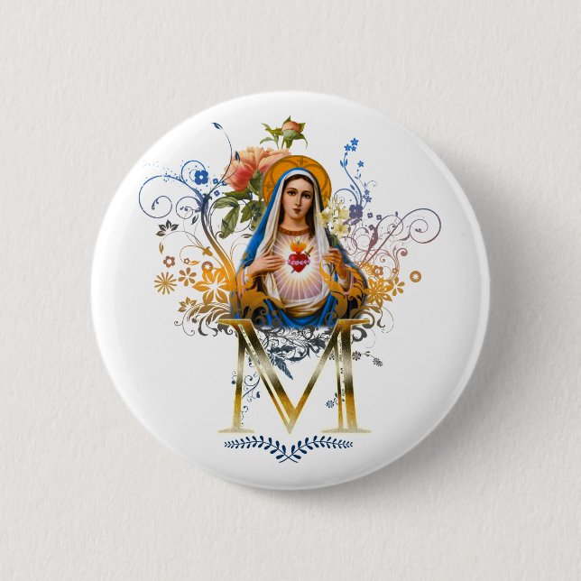 Immaculate Heart of Mary 2 Inch Round Button (Front)